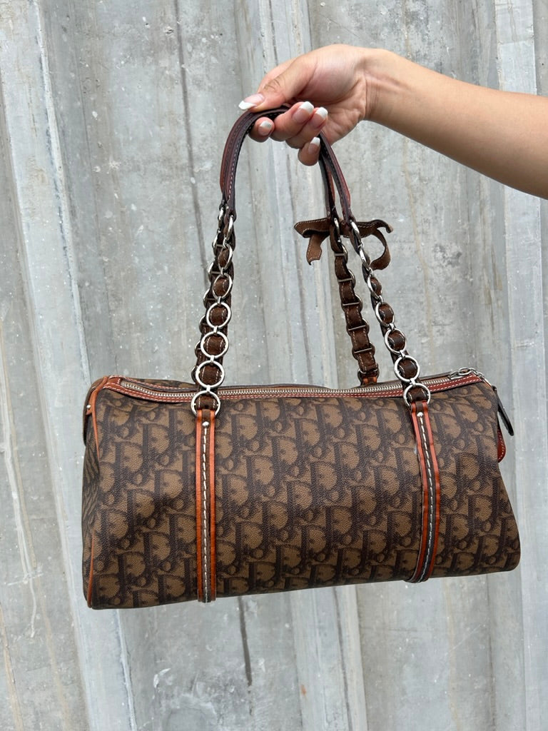 Dior monogram trotter heart lock shoulder bag