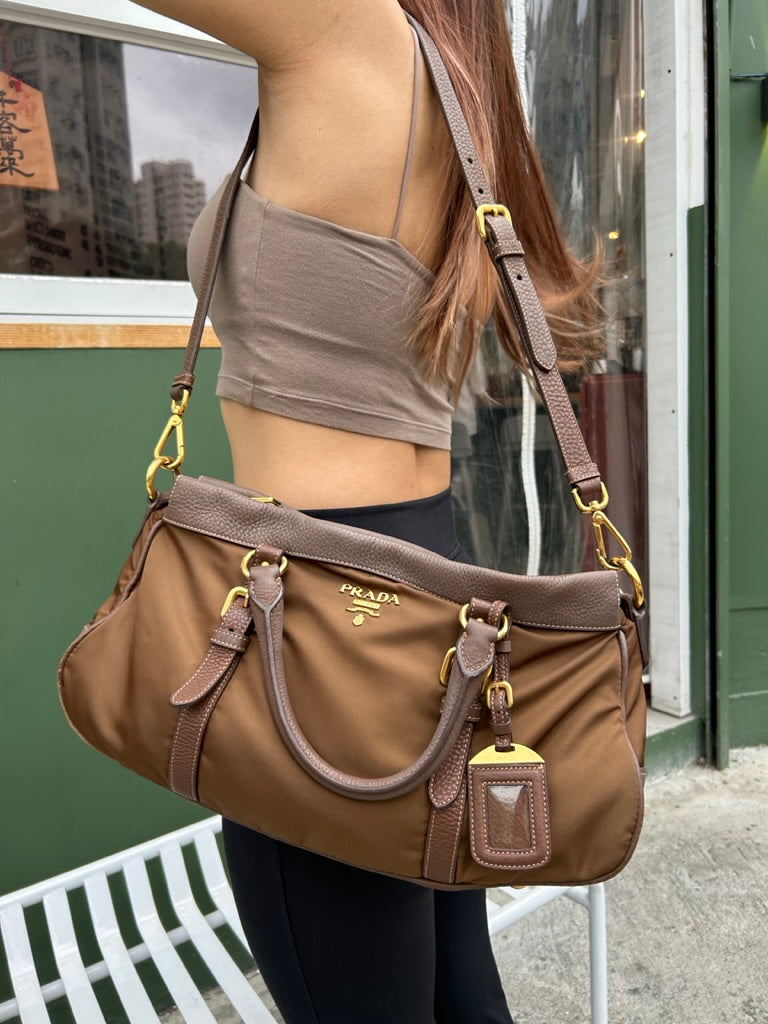 Prada nylon 2-way bag