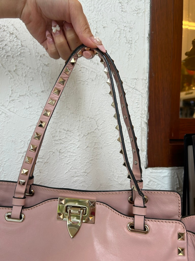 Valentino rockstud small leather tote
