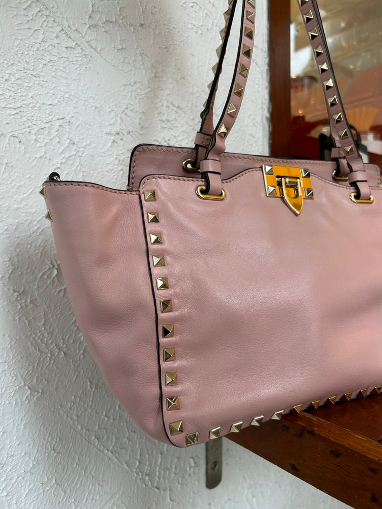Valentino rockstud small leather tote