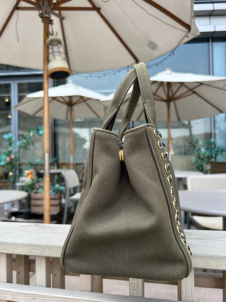 Prada canvas tote