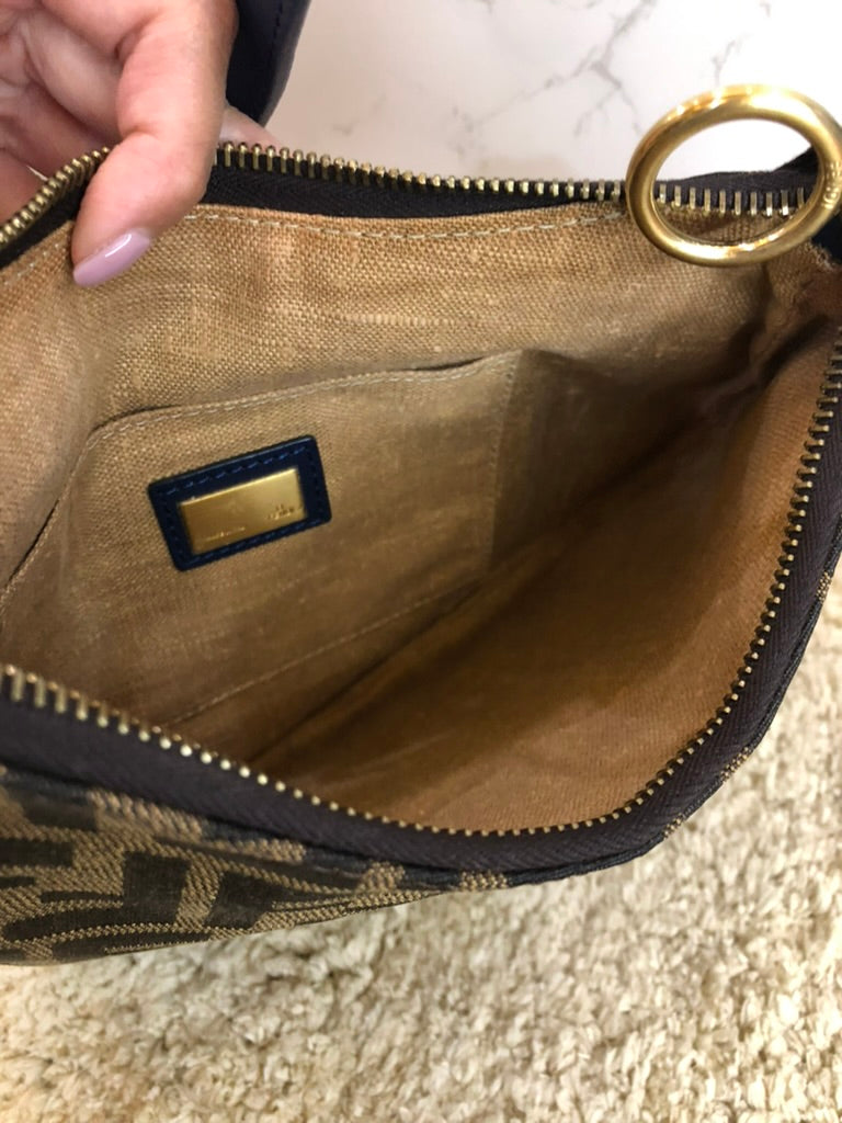 Fendi zucca oyster pochette