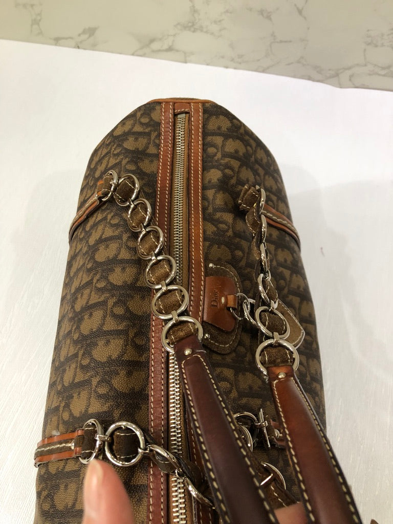 Dior monogram trotter heart lock shoulder bag