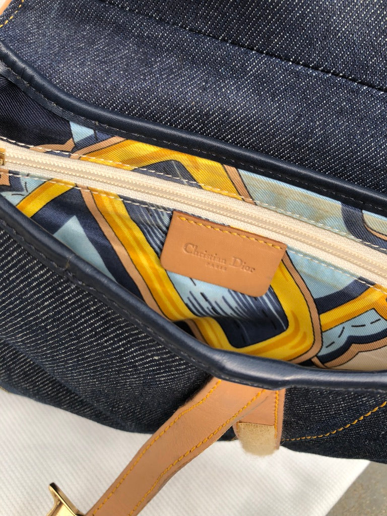 Dior denim saddle bag
