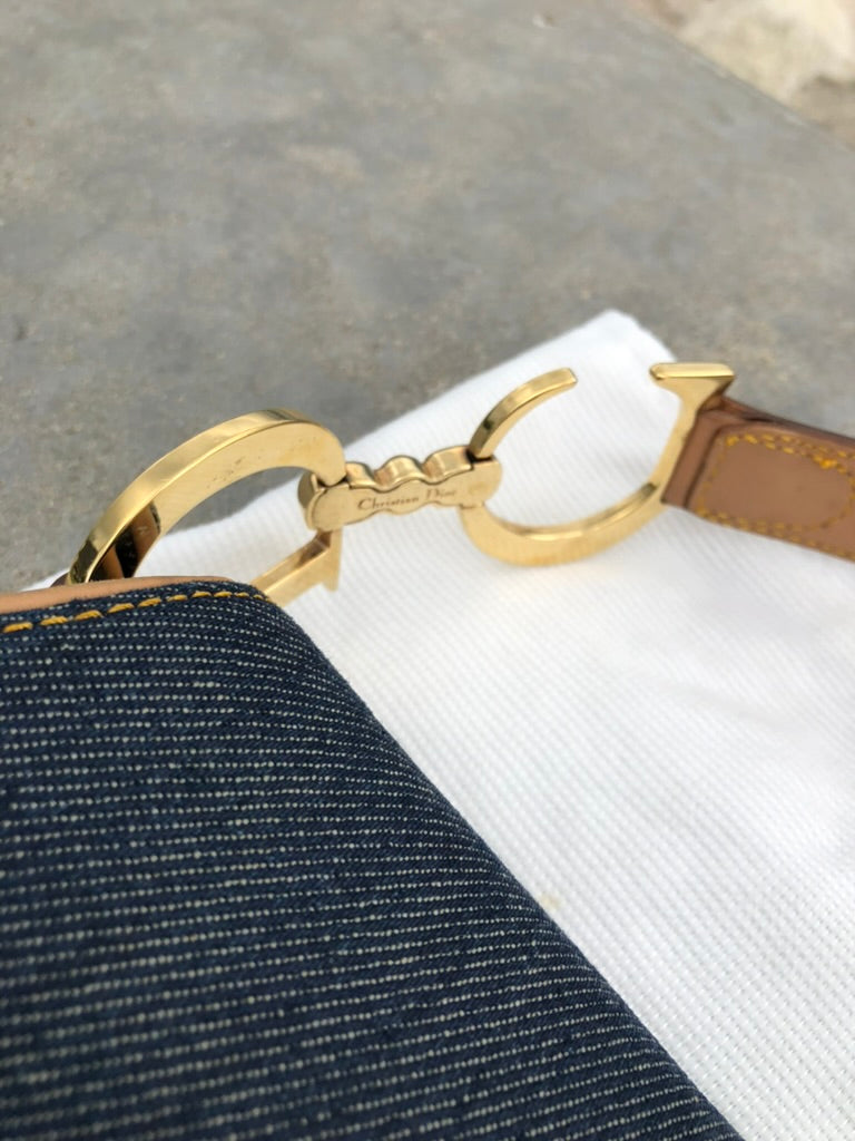 Dior denim saddle bag