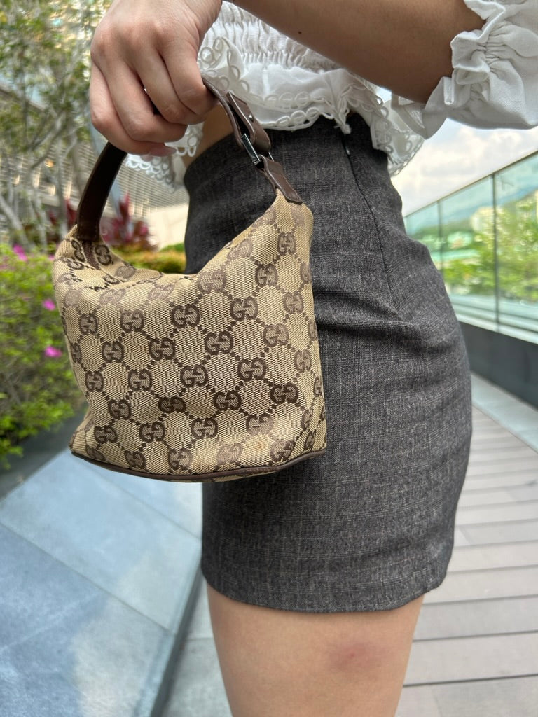Gucci GG canvas leather mini bag