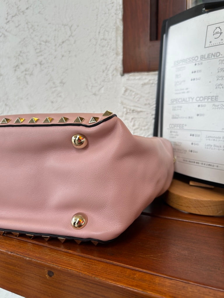 Valentino rockstud small leather tote