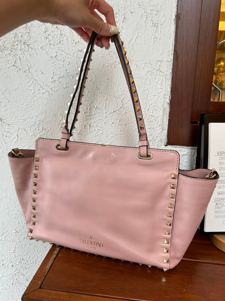 Valentino rockstud small leather tote