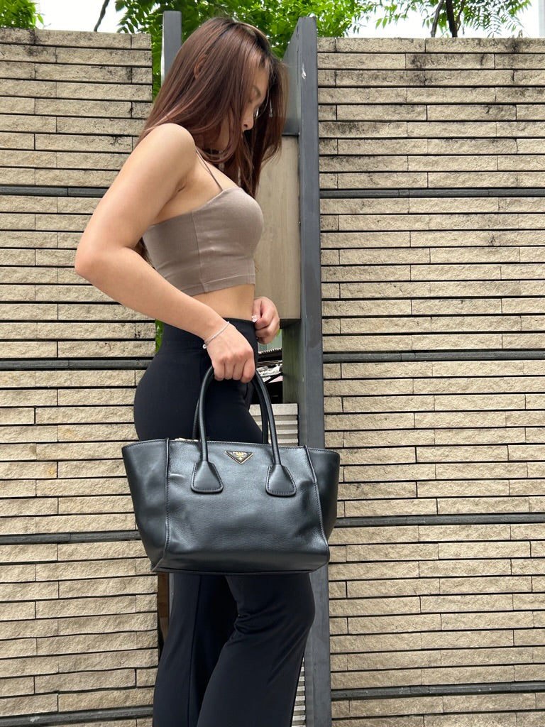 Prada leather tote