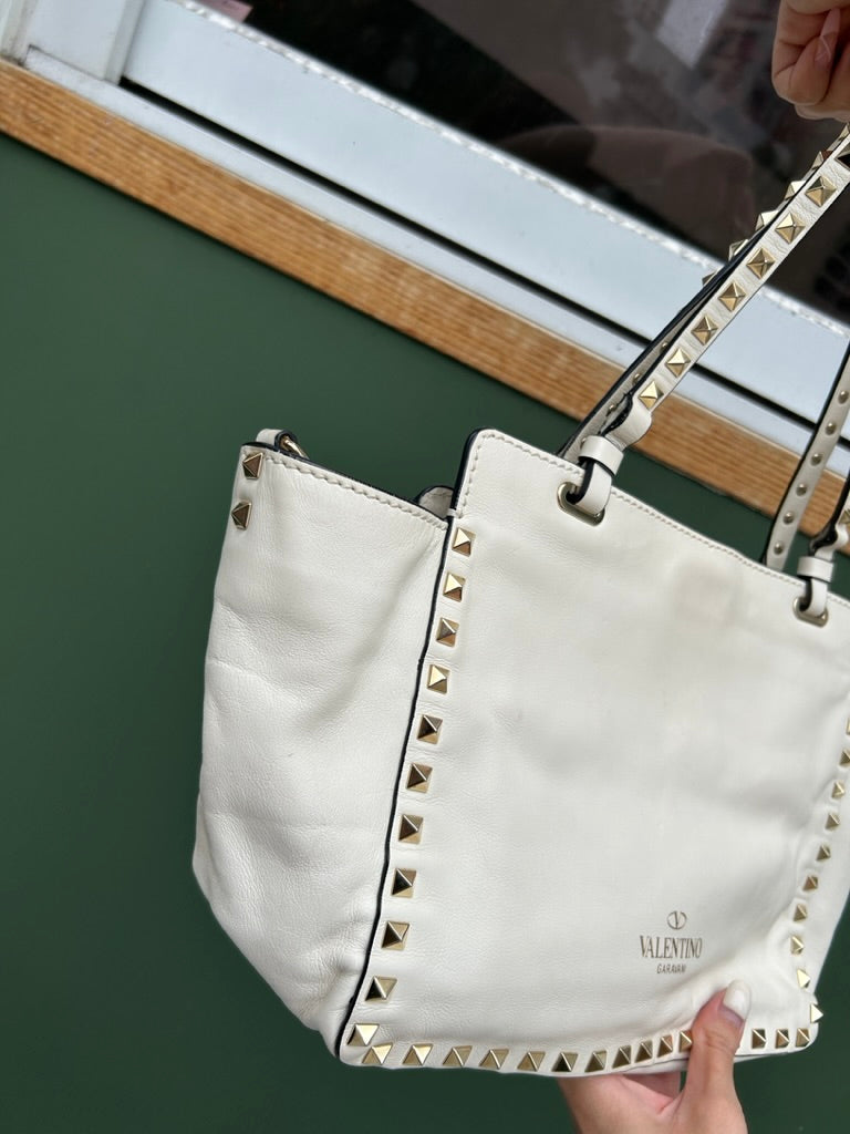 Valentino rockstud small leather tote