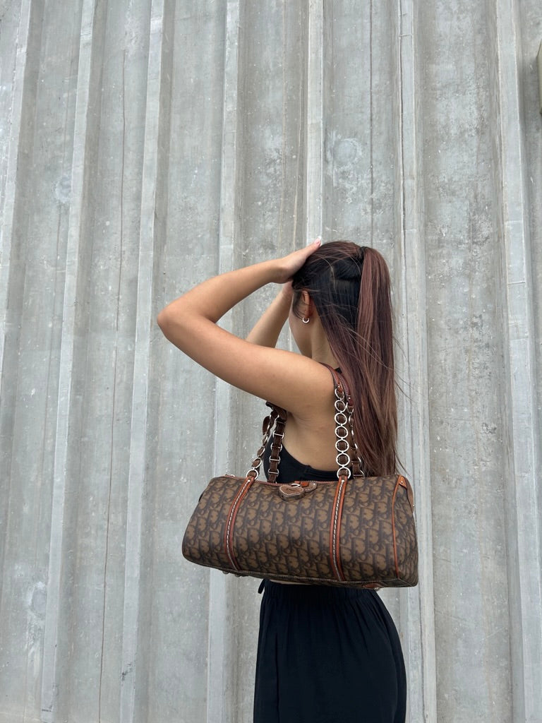 Dior monogram trotter heart lock shoulder bag