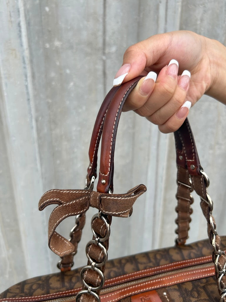Dior monogram trotter heart lock shoulder bag