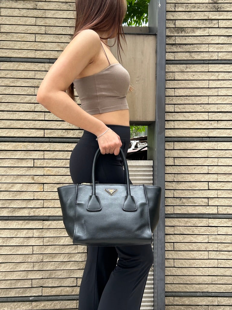Prada leather tote