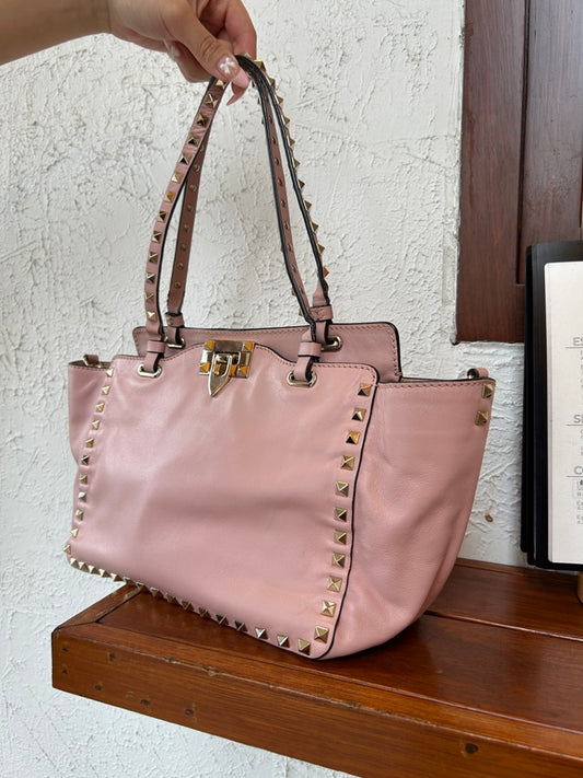 Valentino rockstud small leather tote