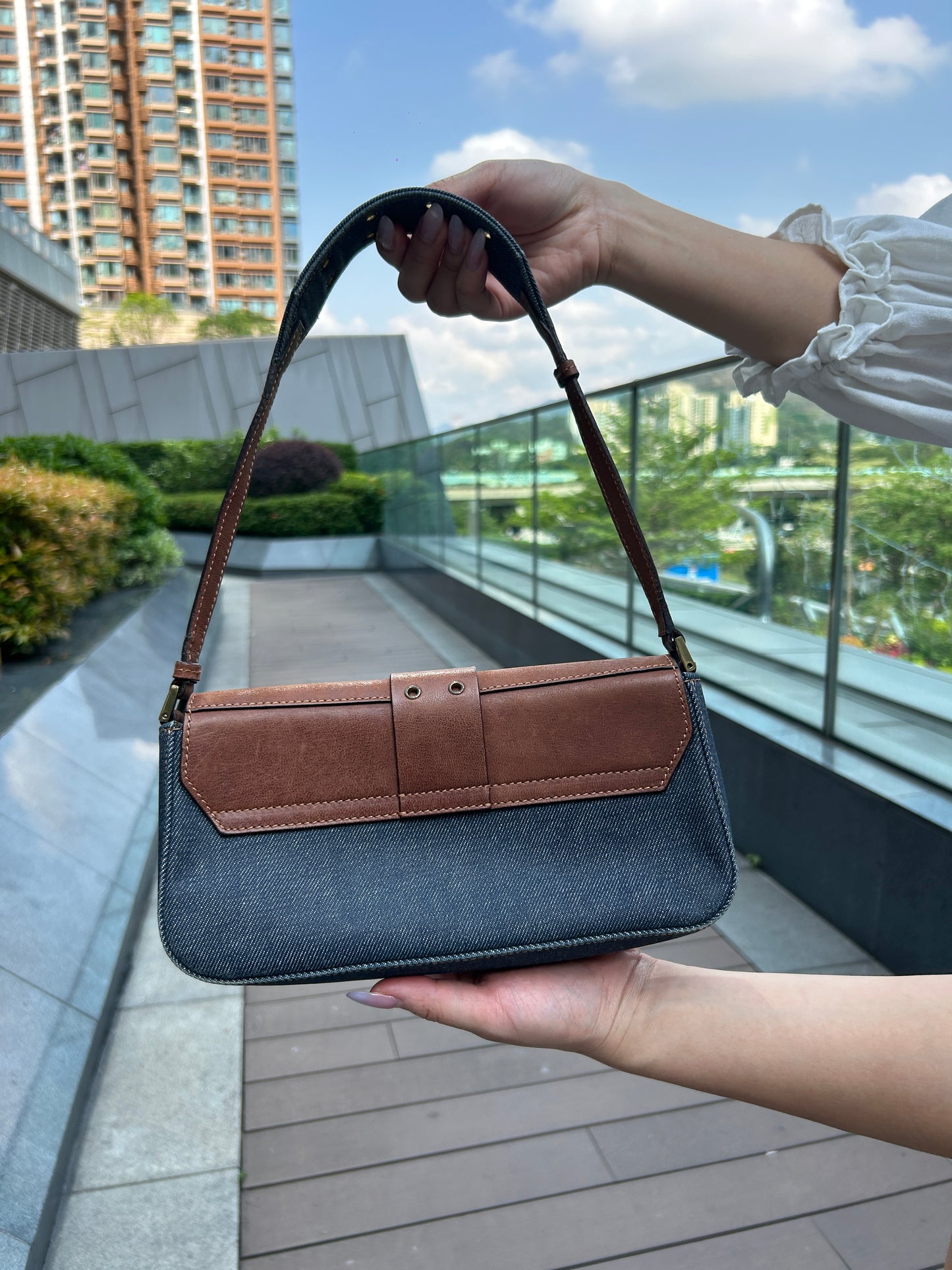 Dior denim columbus pochette
