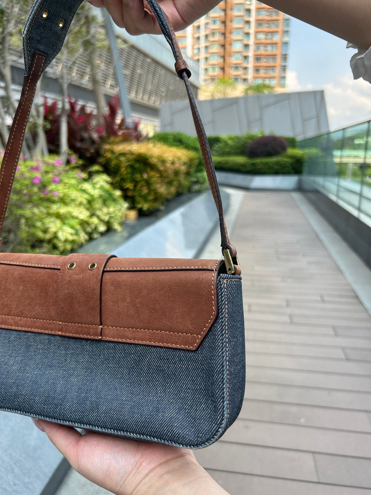 Dior denim columbus pochette