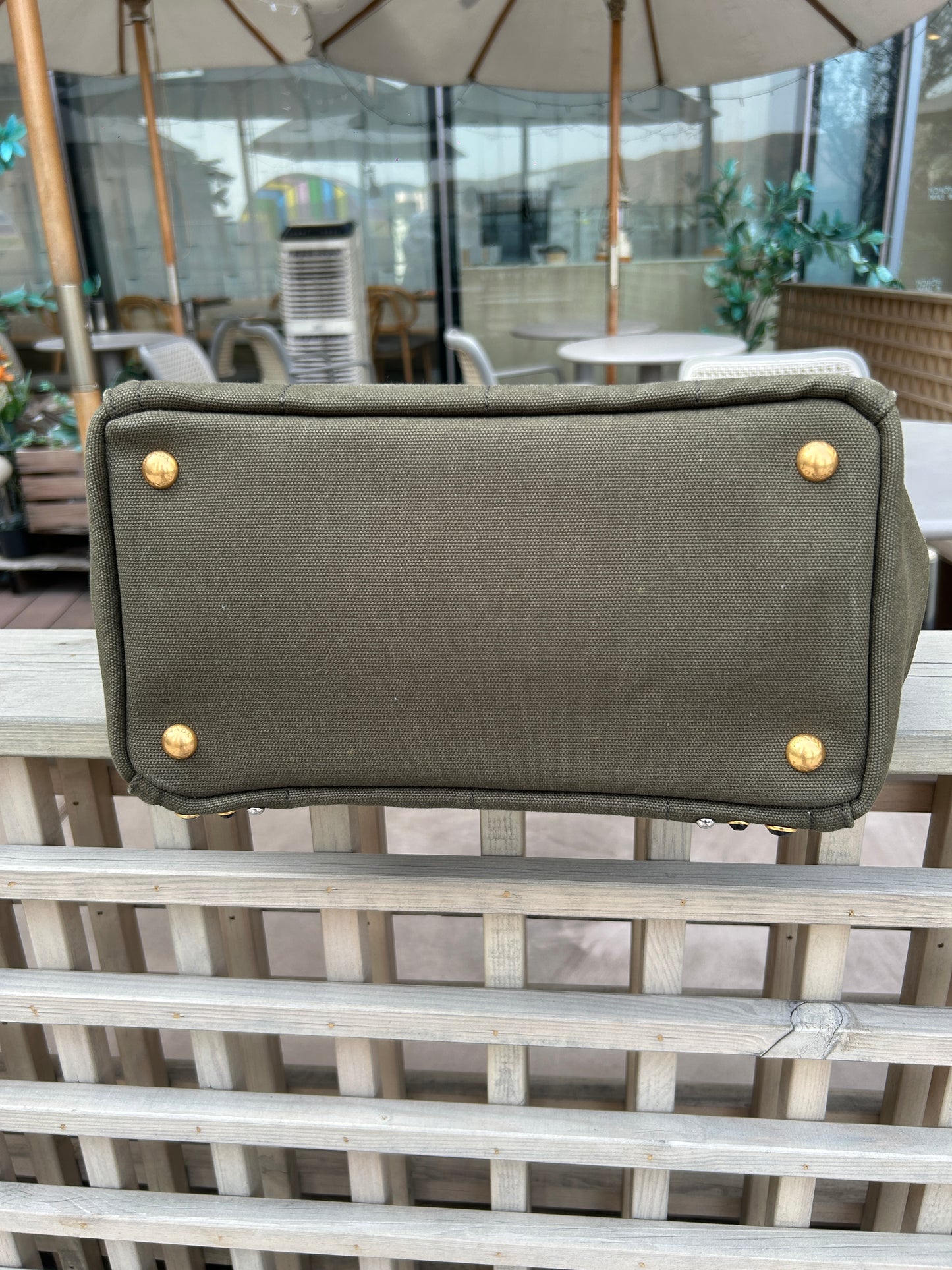 Prada canvas tote