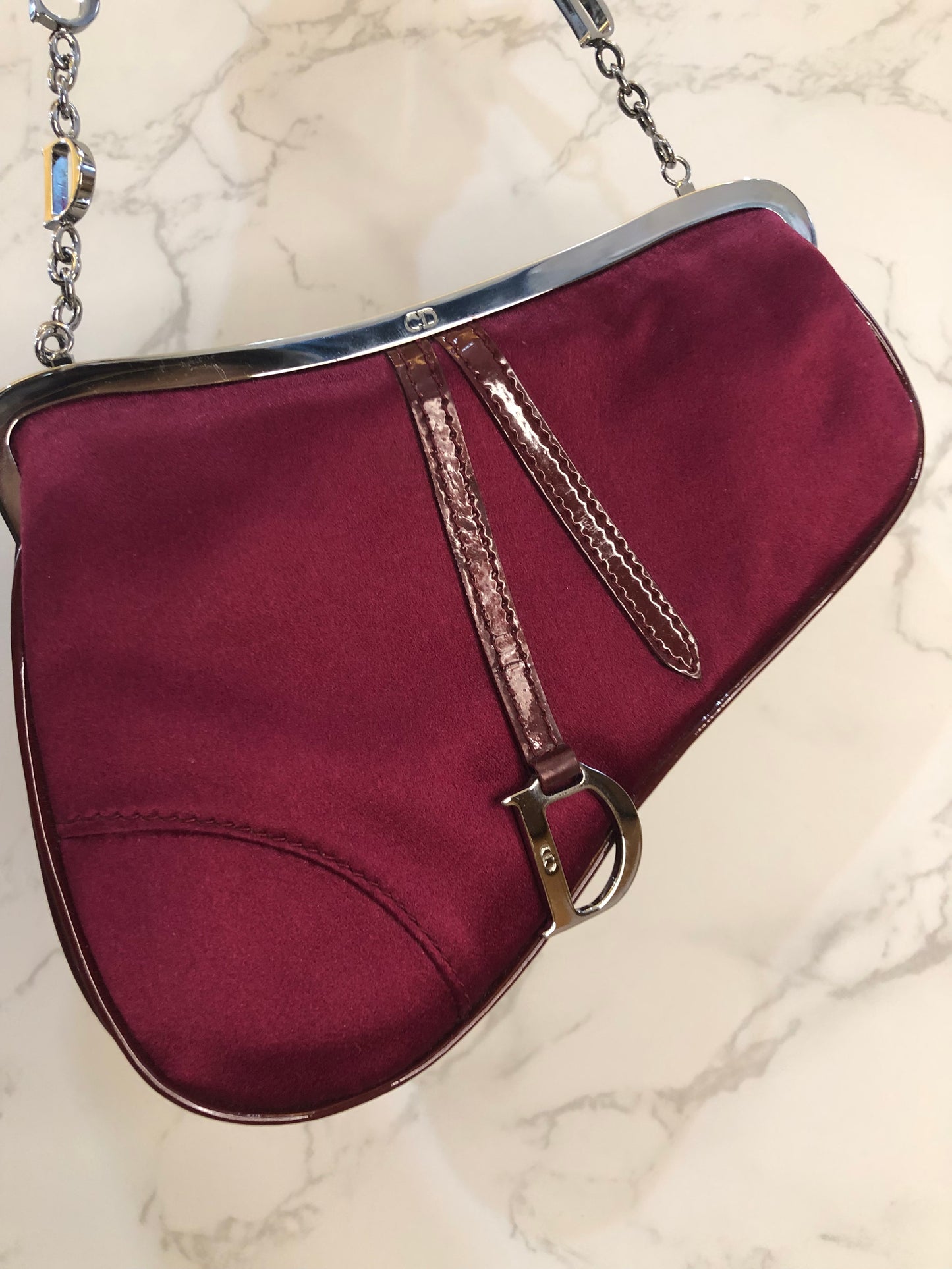 Dior mini silk saddle