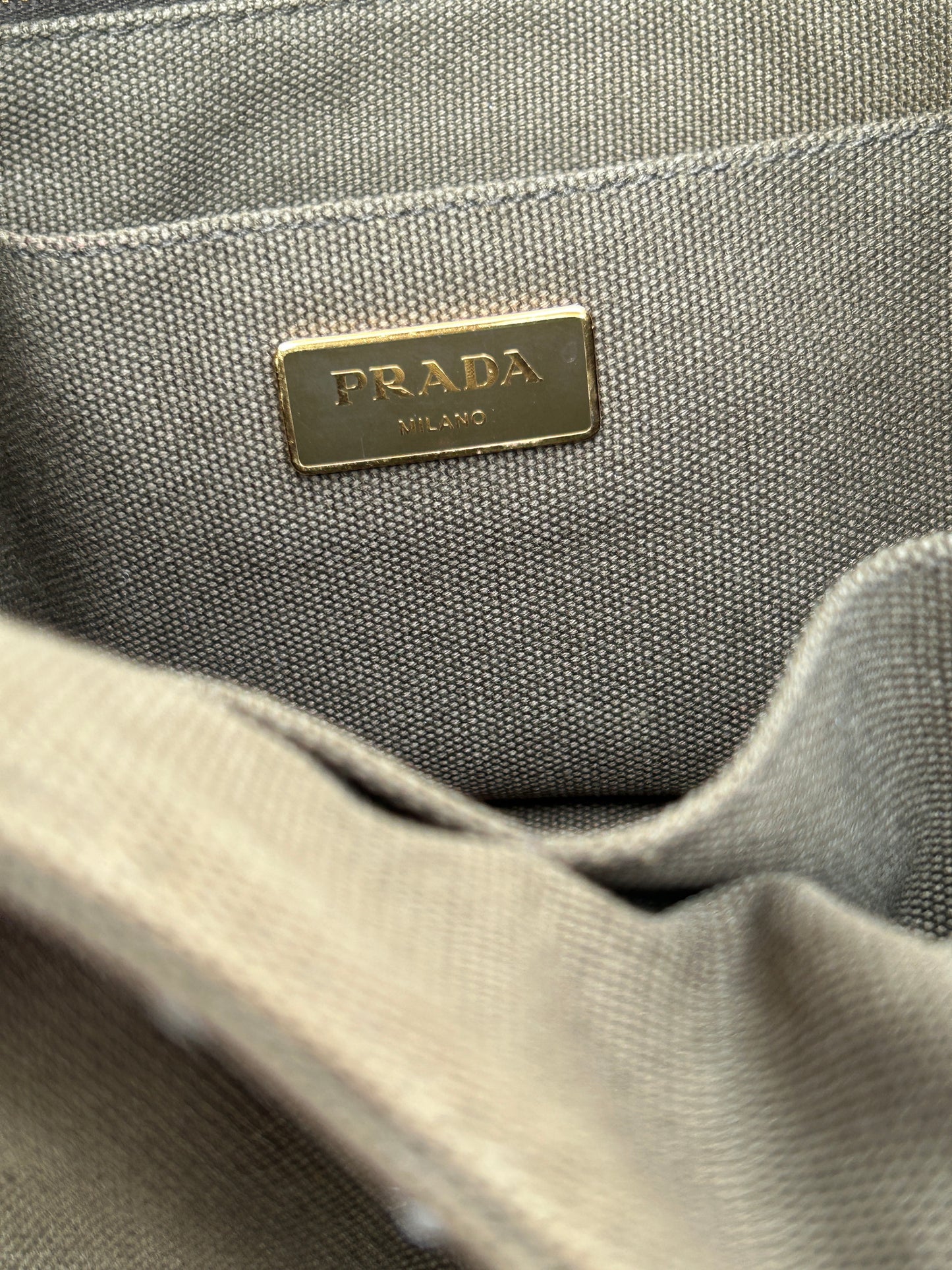 Prada canvas tote