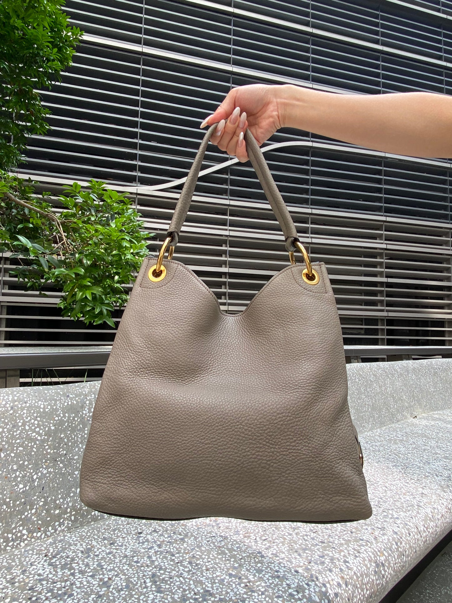 Prada leather tote bag