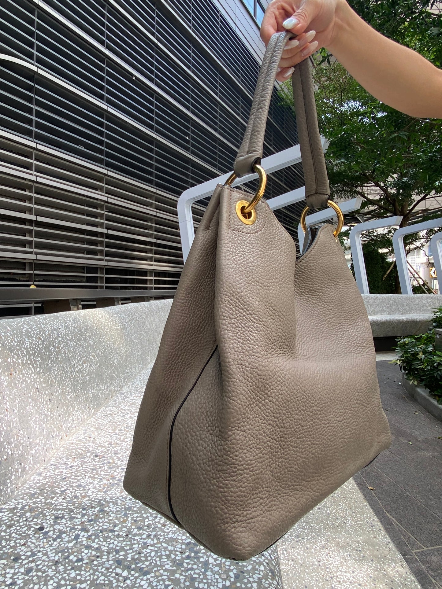 Prada leather tote bag