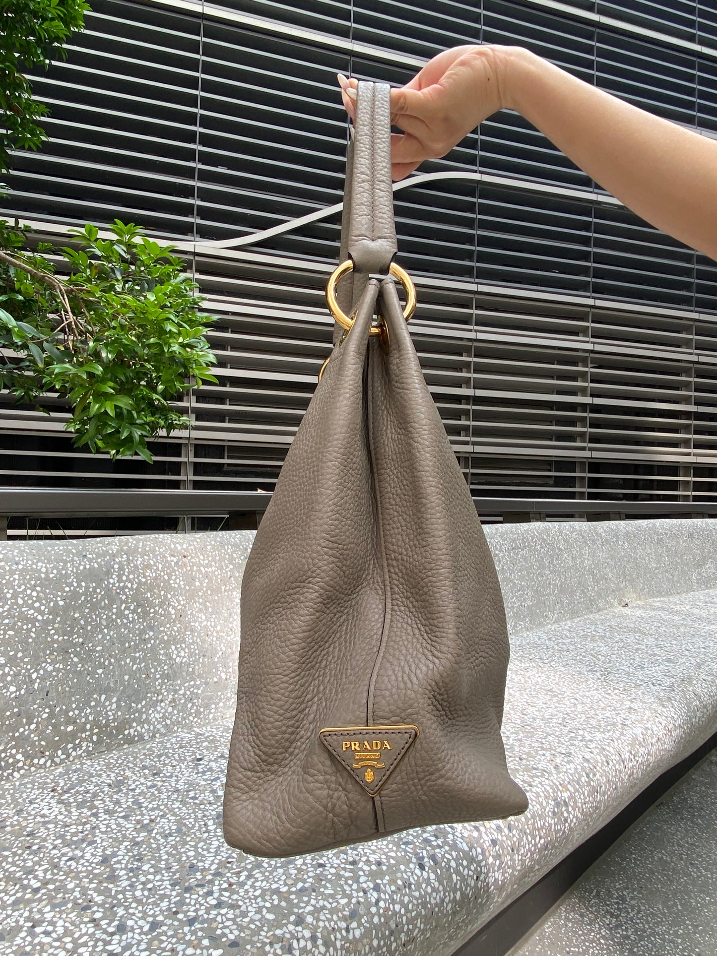 Prada leather tote bag