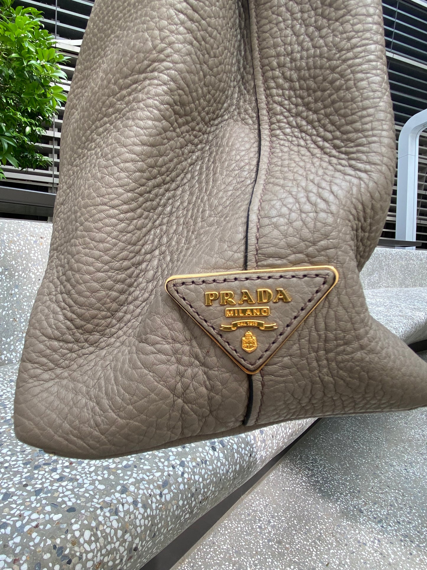 Prada leather tote bag