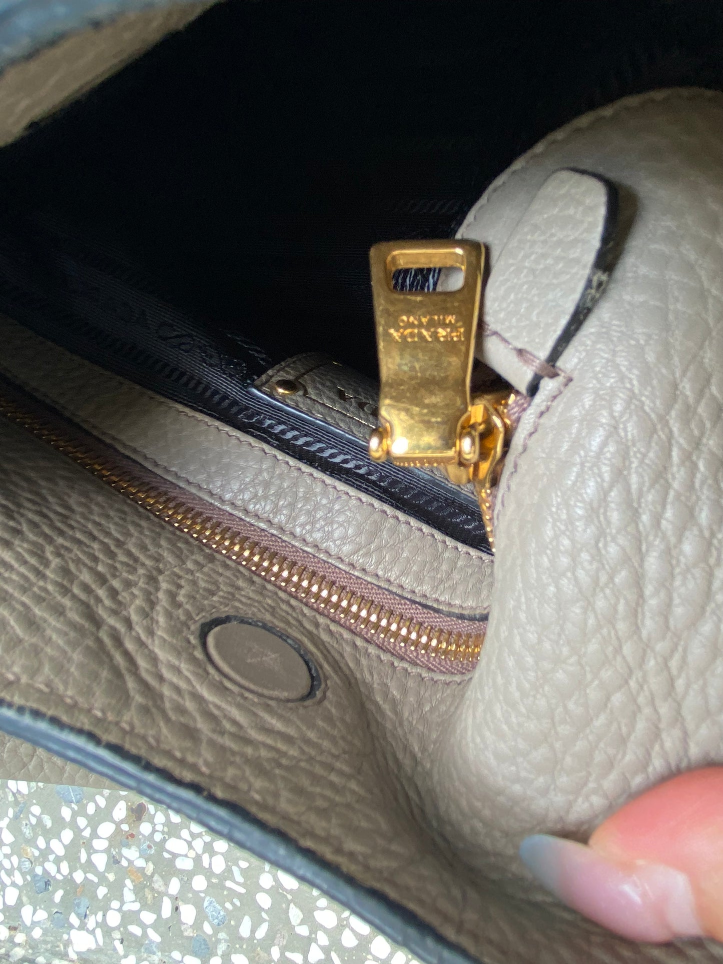 Prada leather tote bag