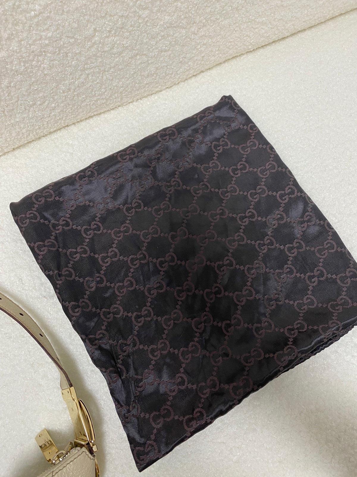Gucci GG Canvas and Leather Glam Hobo Bag