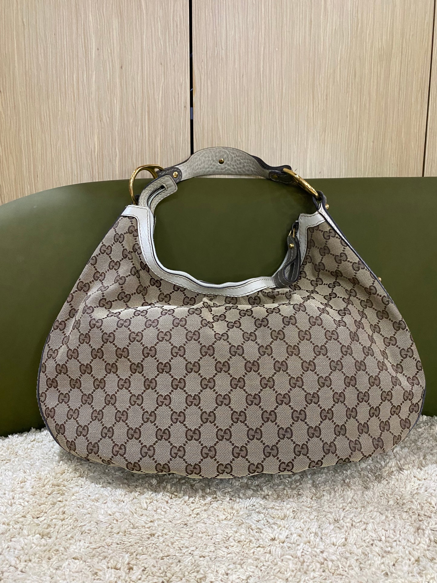 Gucci Amalfi Monogram Hobo Bag