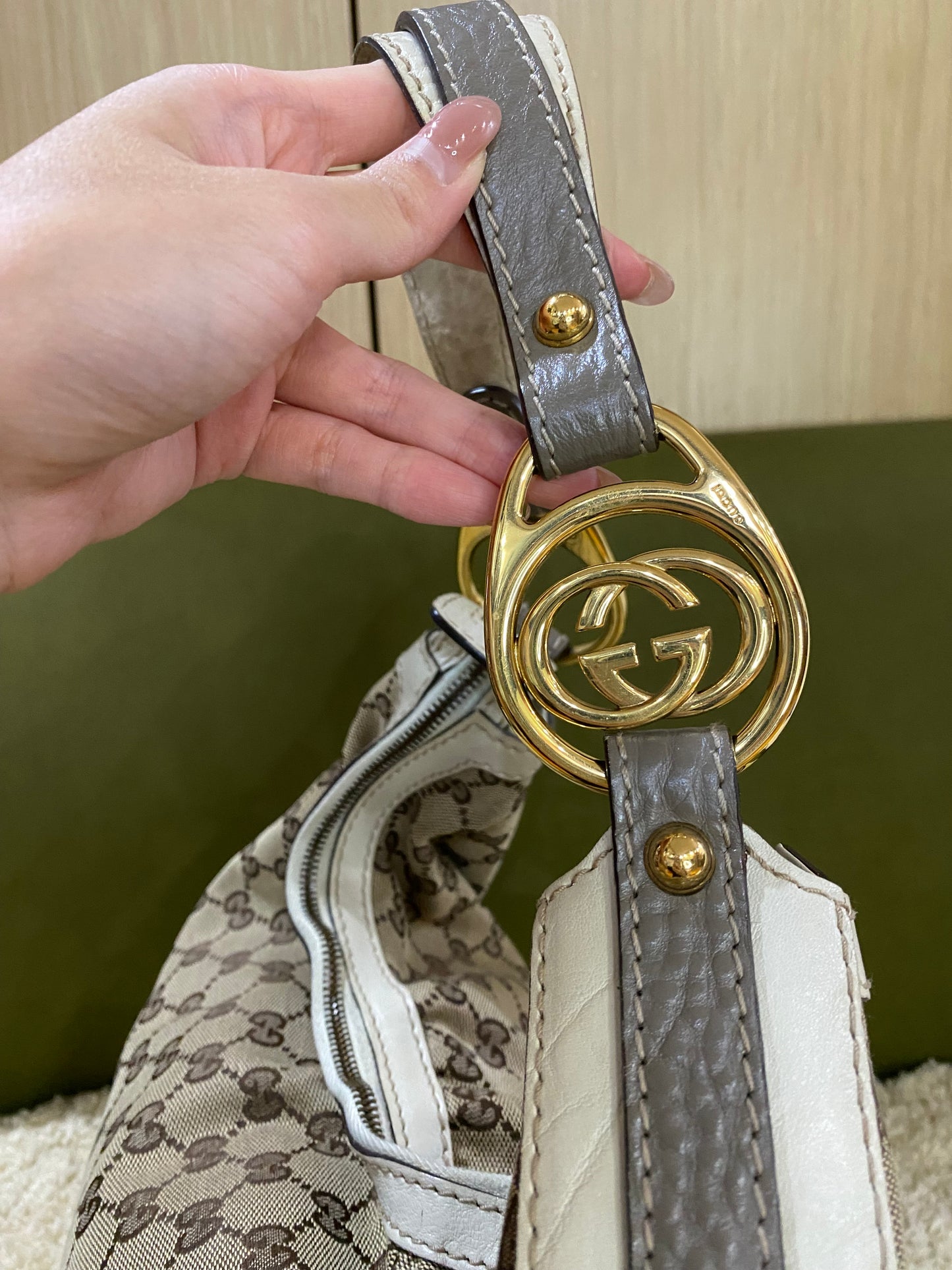 Gucci Amalfi Monogram Hobo Bag