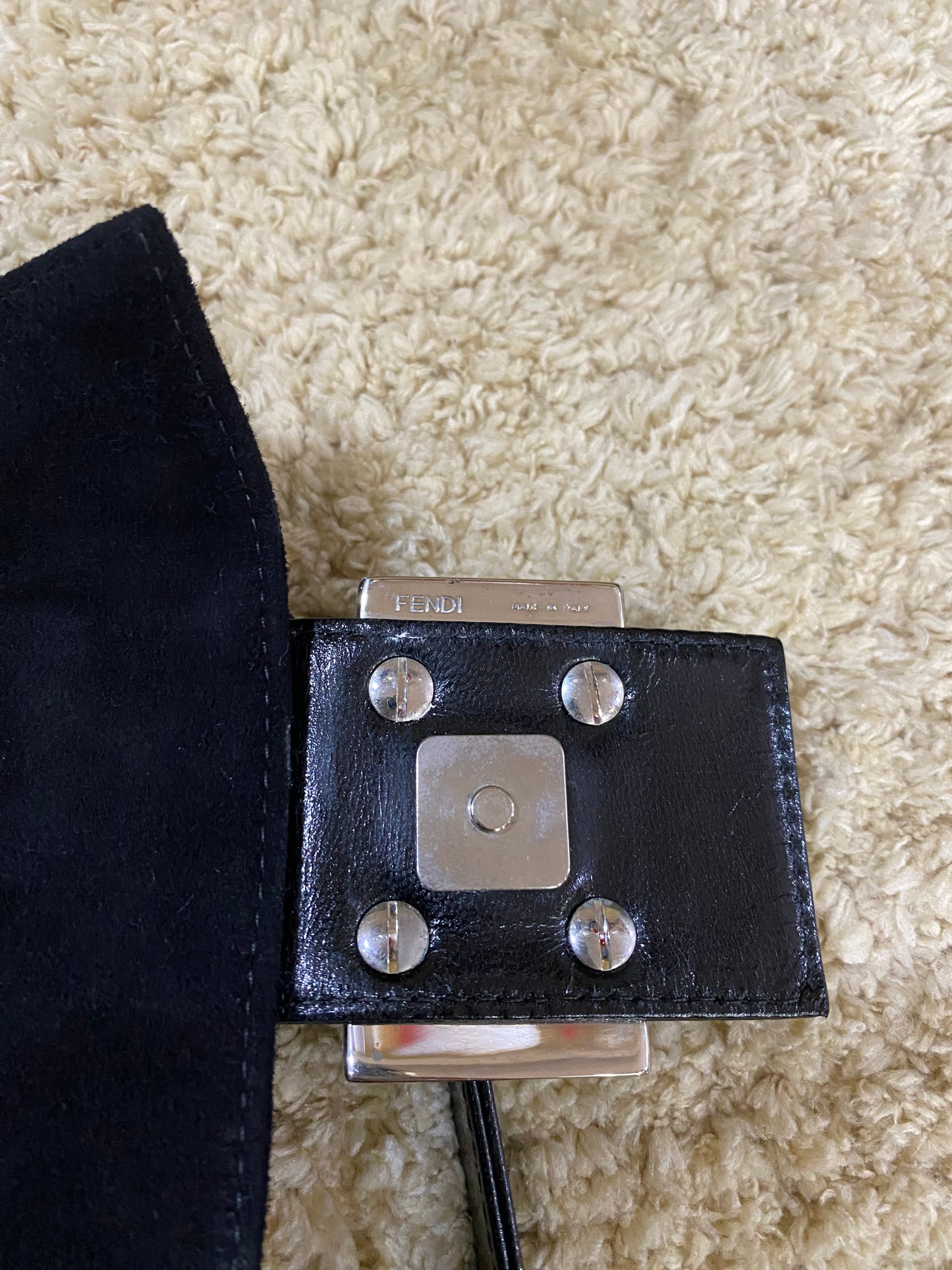 Fendi Vintage Mini Suede Baguette Bag