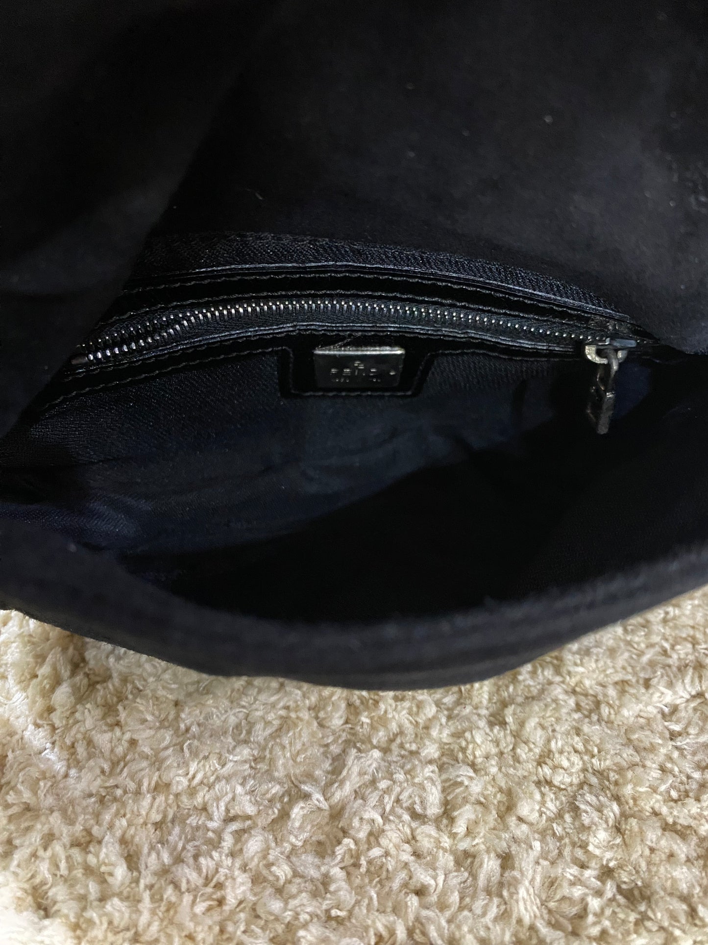 Fendi Vintage Mini Suede Baguette Bag