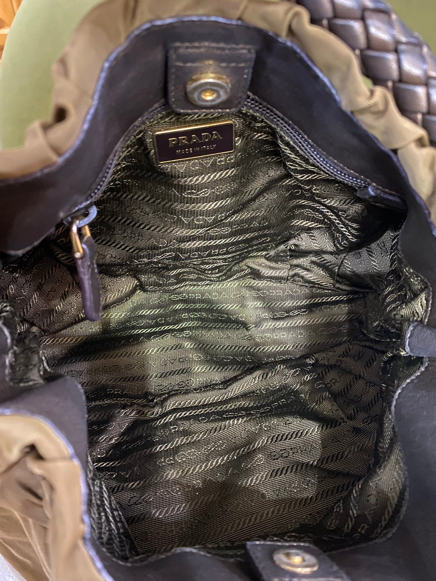 Prada Tessuto Nylon Green Handbag