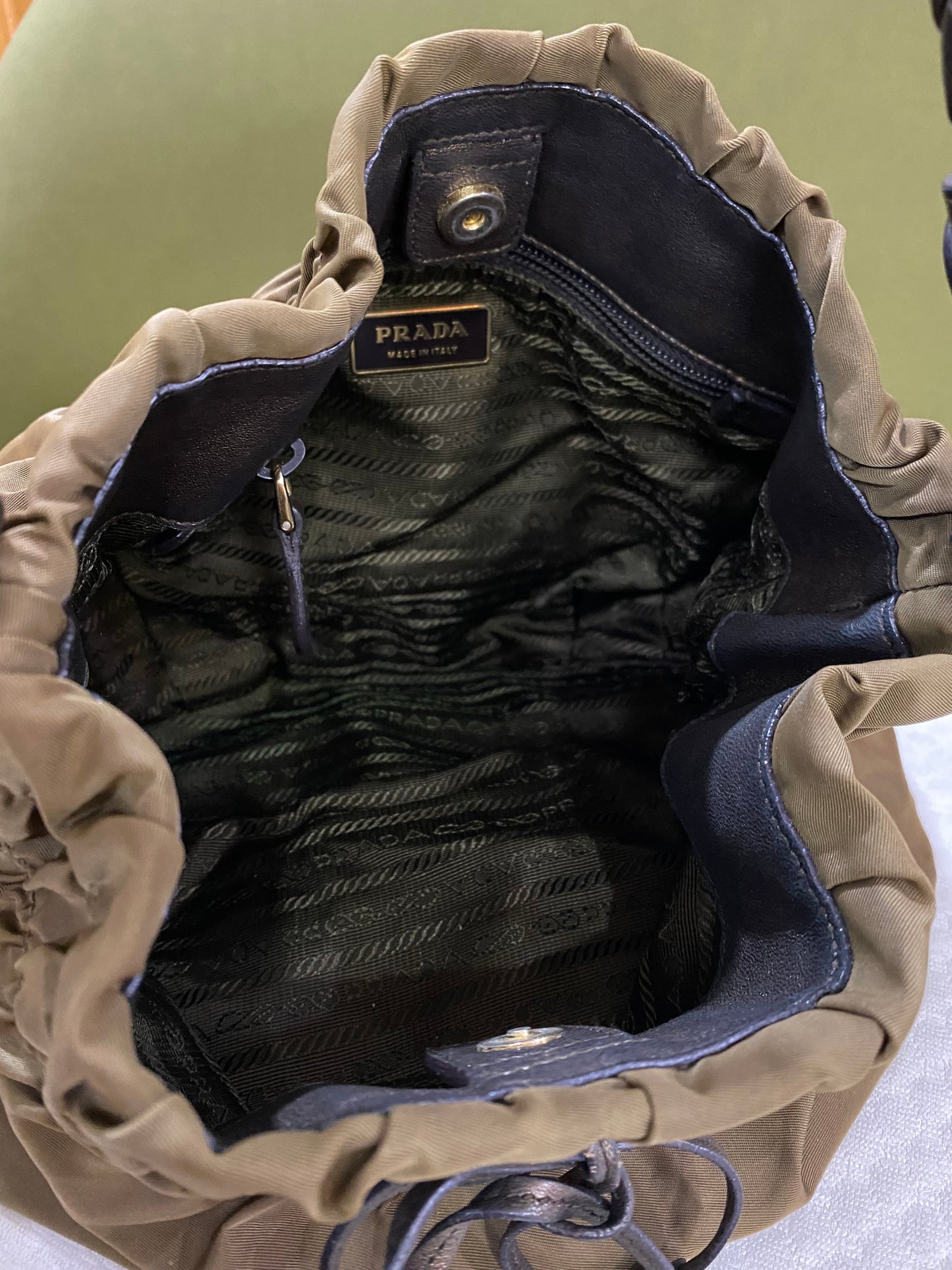Prada Tessuto Nylon Green Handbag