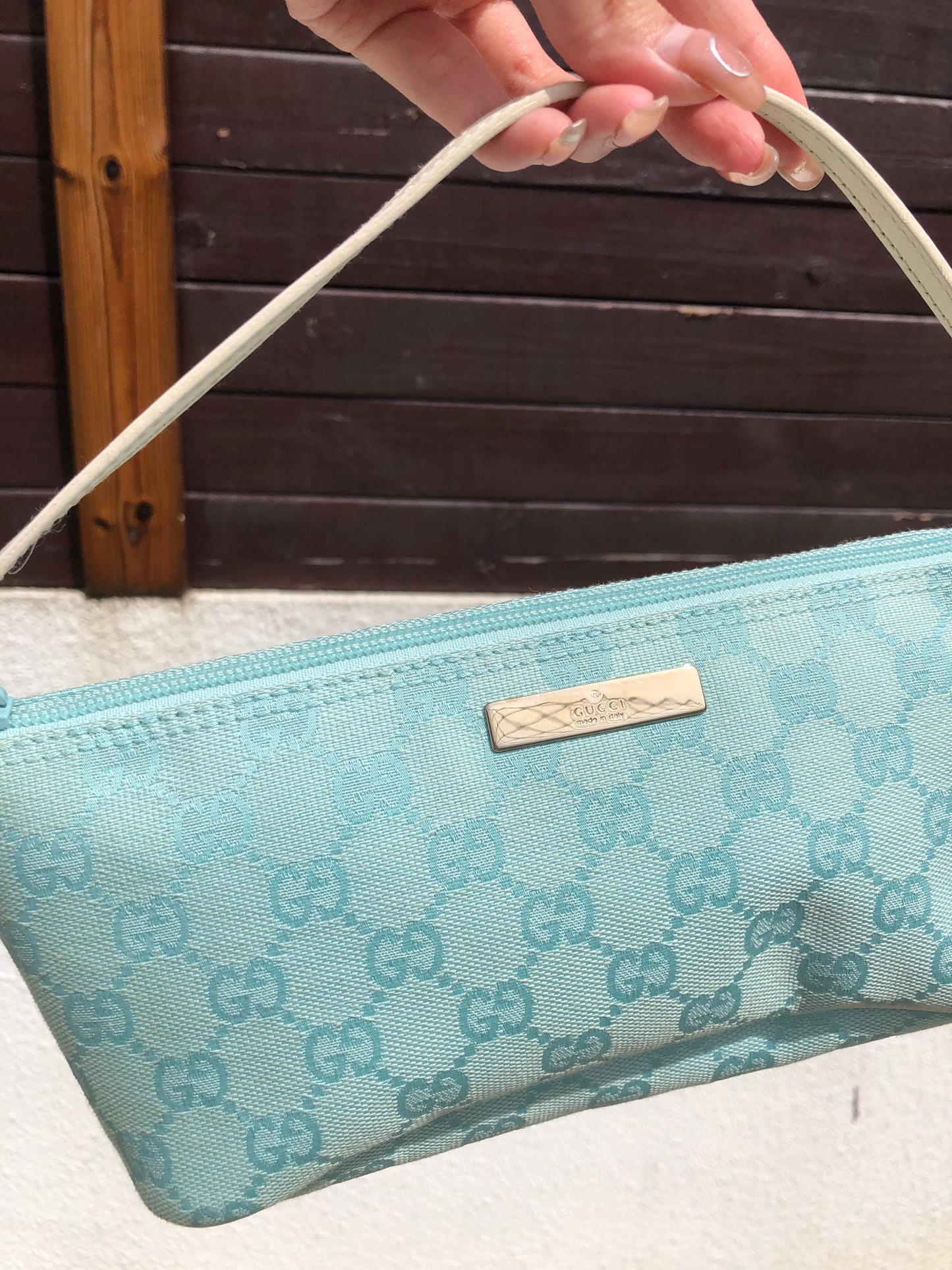 Gucci ice blue boat pochette