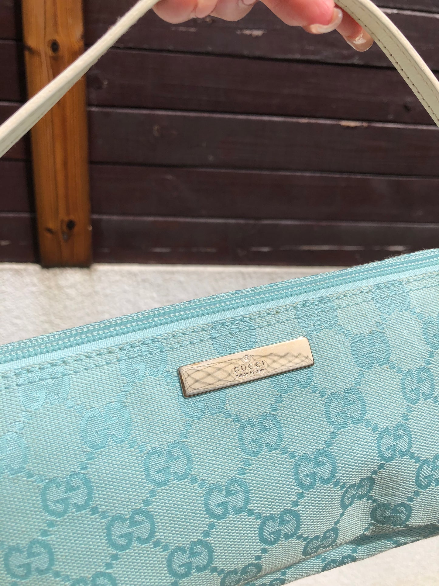 Gucci ice blue boat pochette
