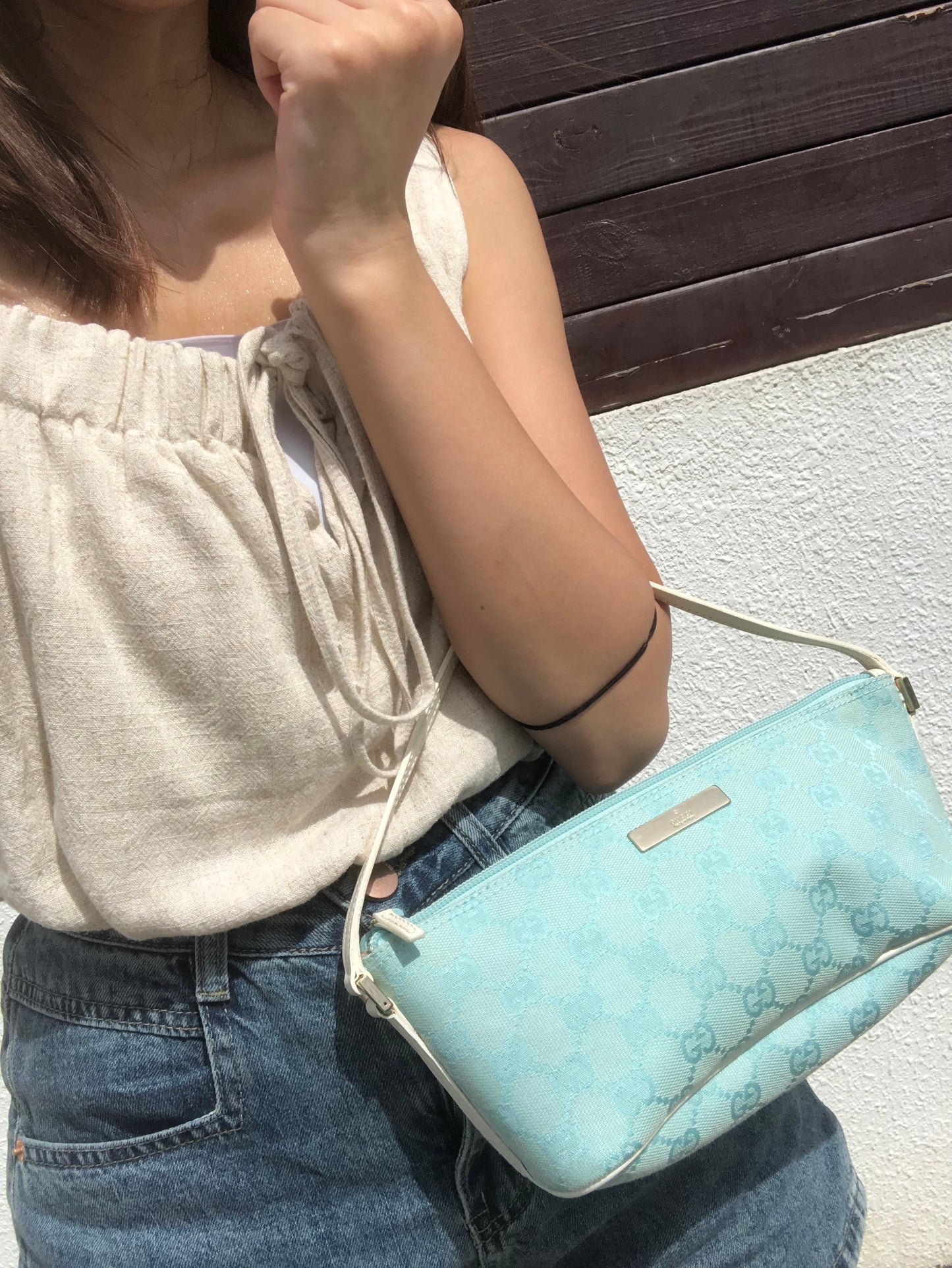 Gucci ice blue boat pochette