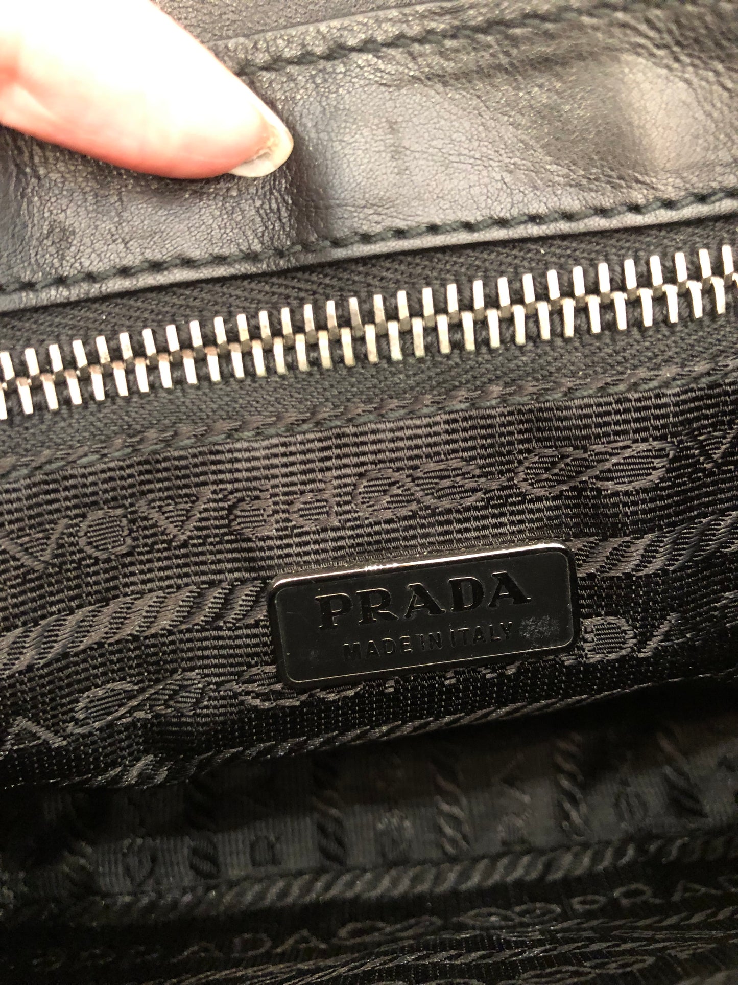Prada crystal buckle mini chain bag