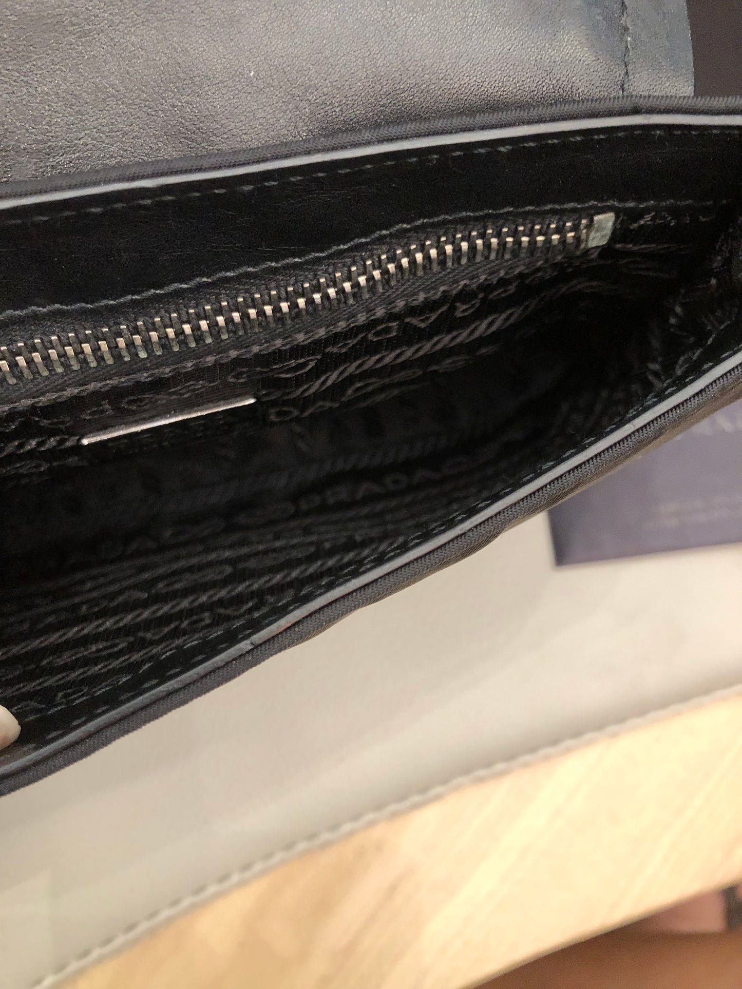 Prada crystal buckle mini chain bag