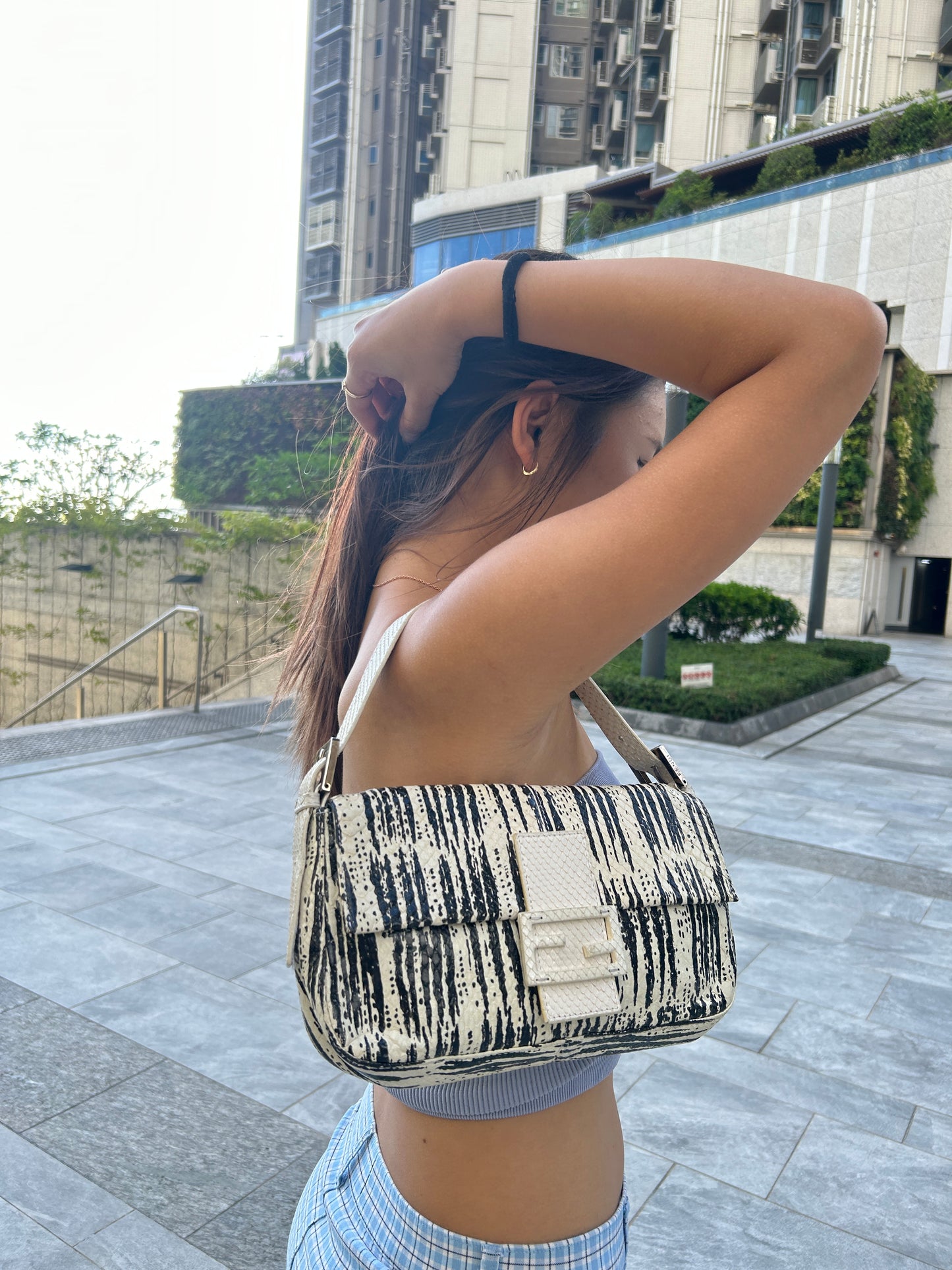 Fendi python baguette