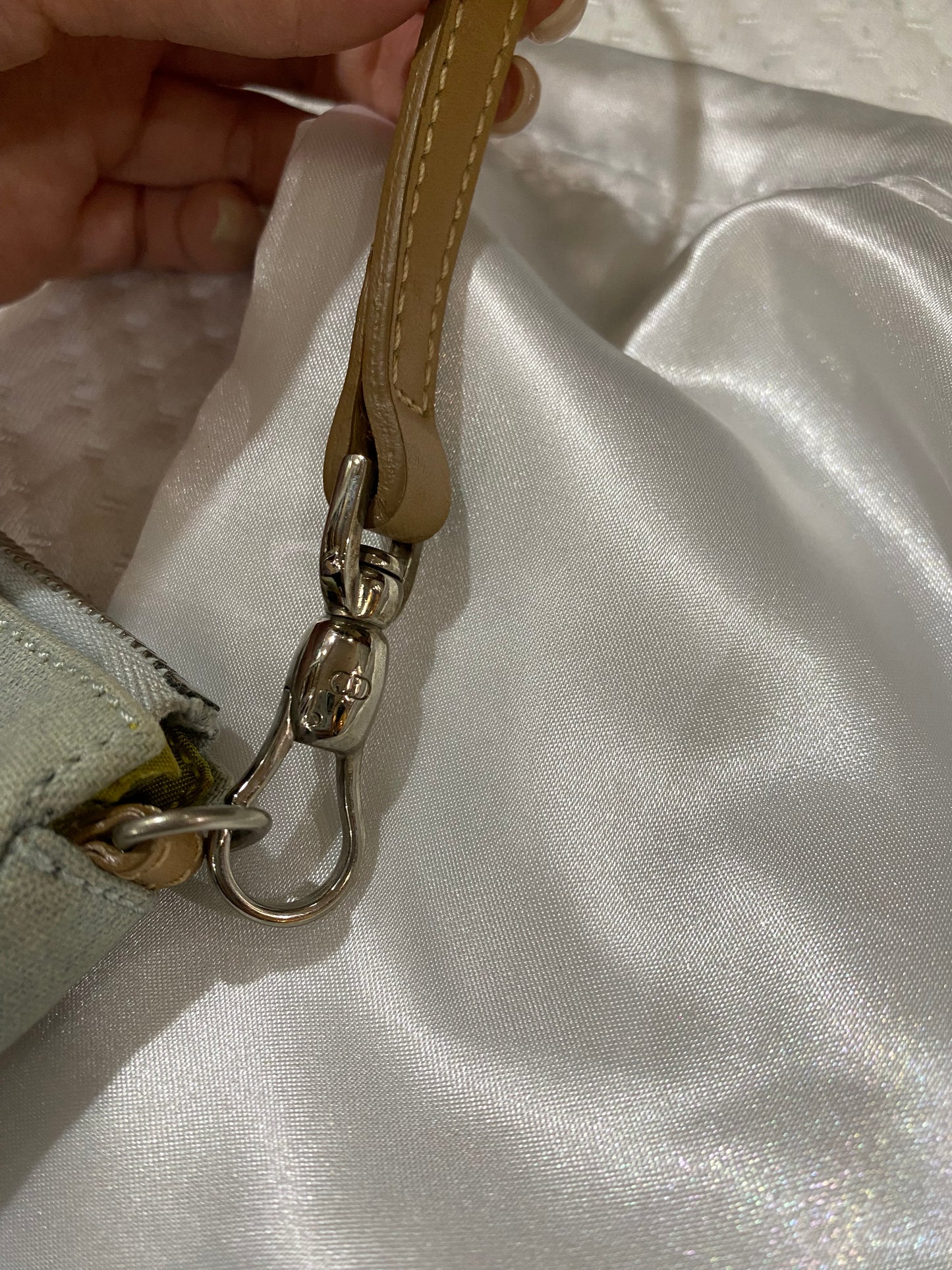Dior mini light denim saddle