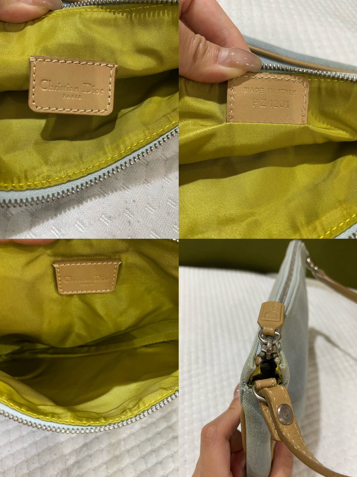 Dior mini light denim saddle