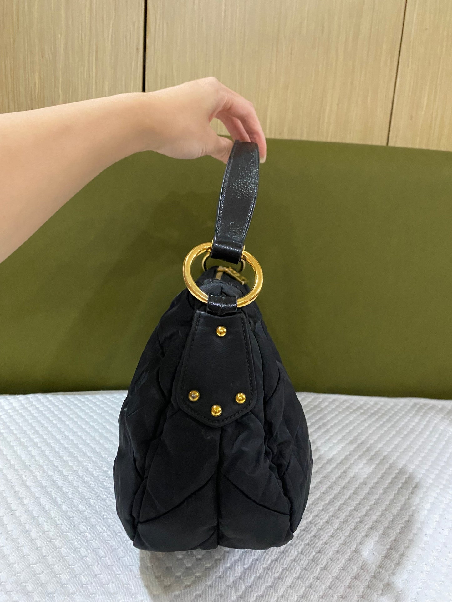 Prada Tessuto Hobo Shoulder Bag