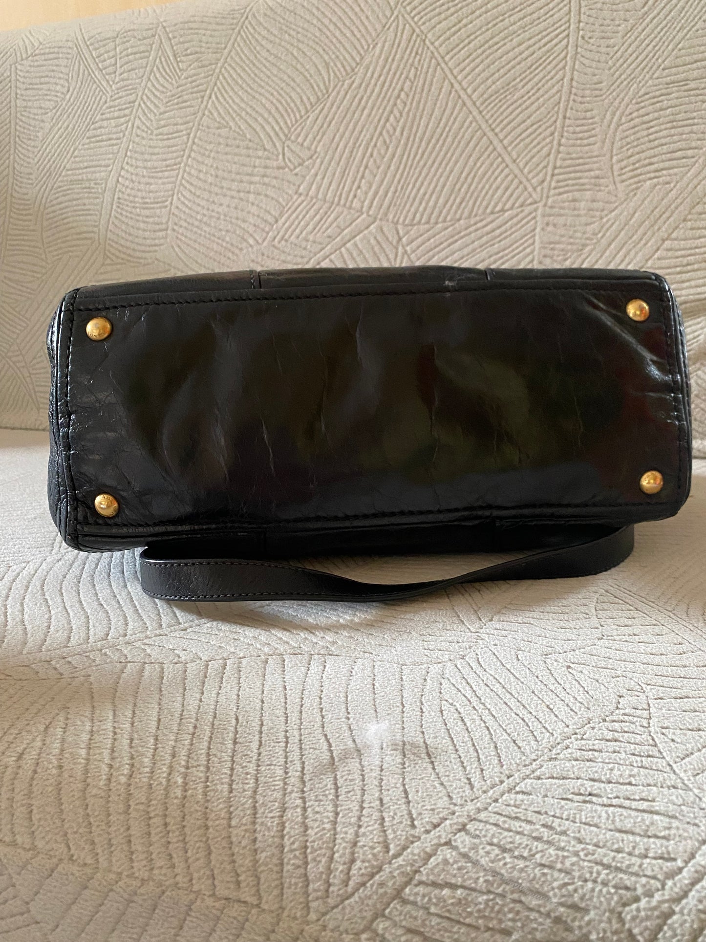Prada Leather 2Way Tote Bag