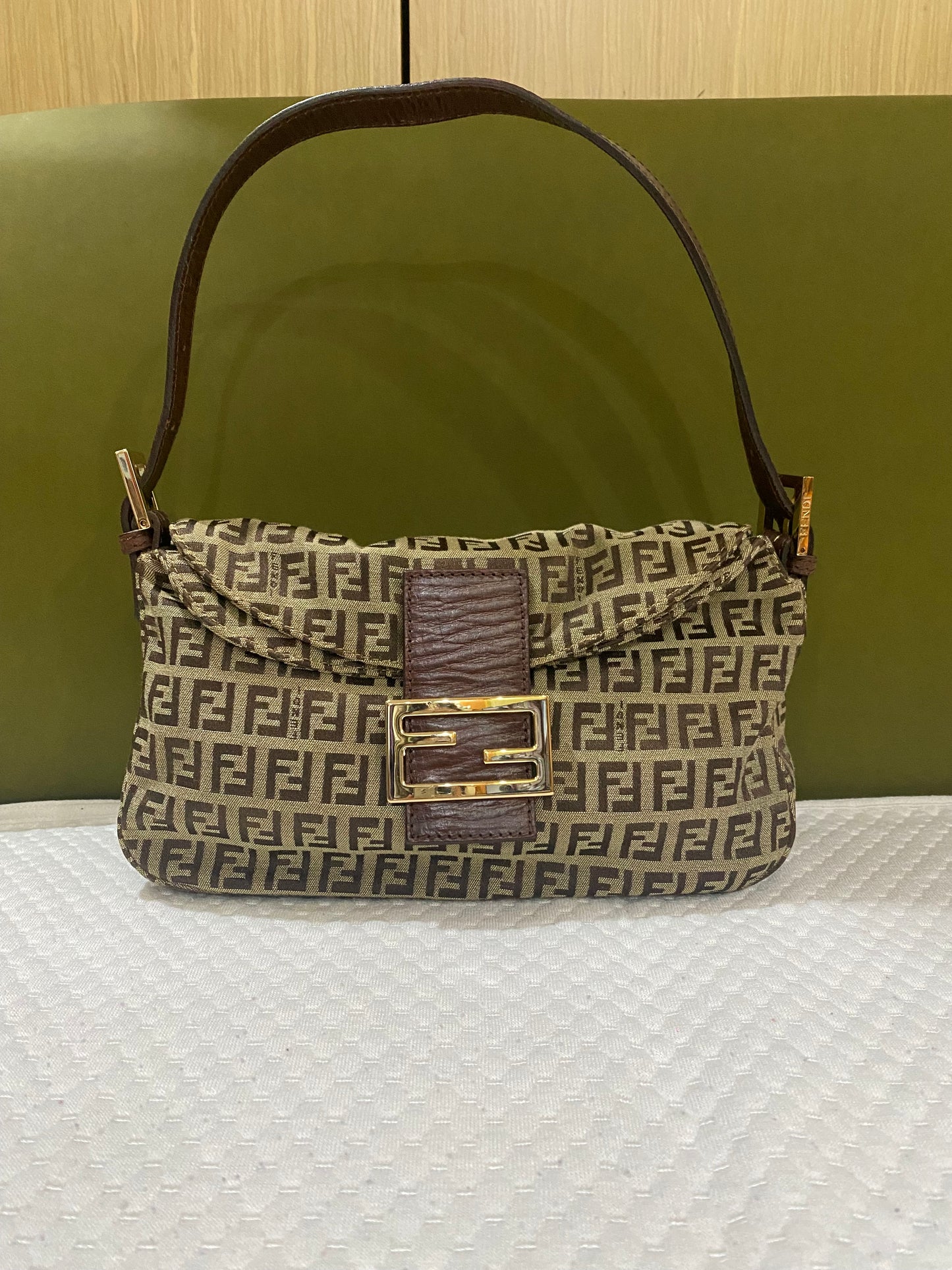 Fendi Zucchino Monogram Baguette