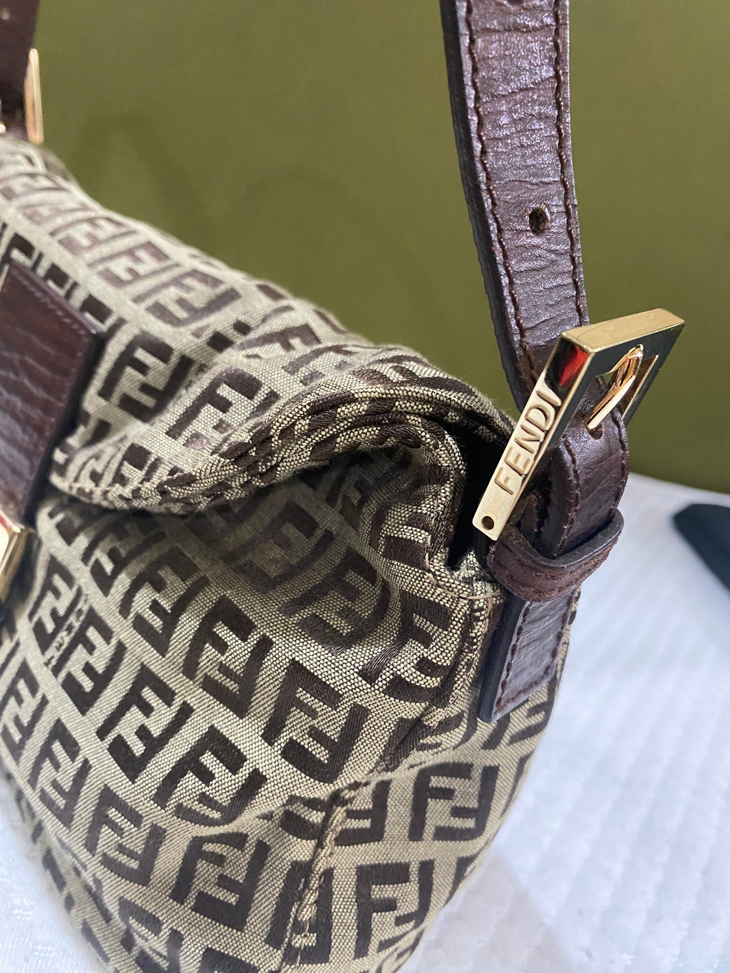 Fendi Zucchino Monogram Baguette