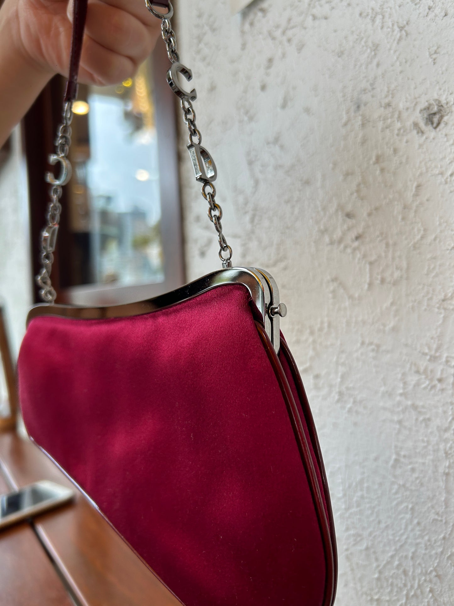 Dior mini silk saddle