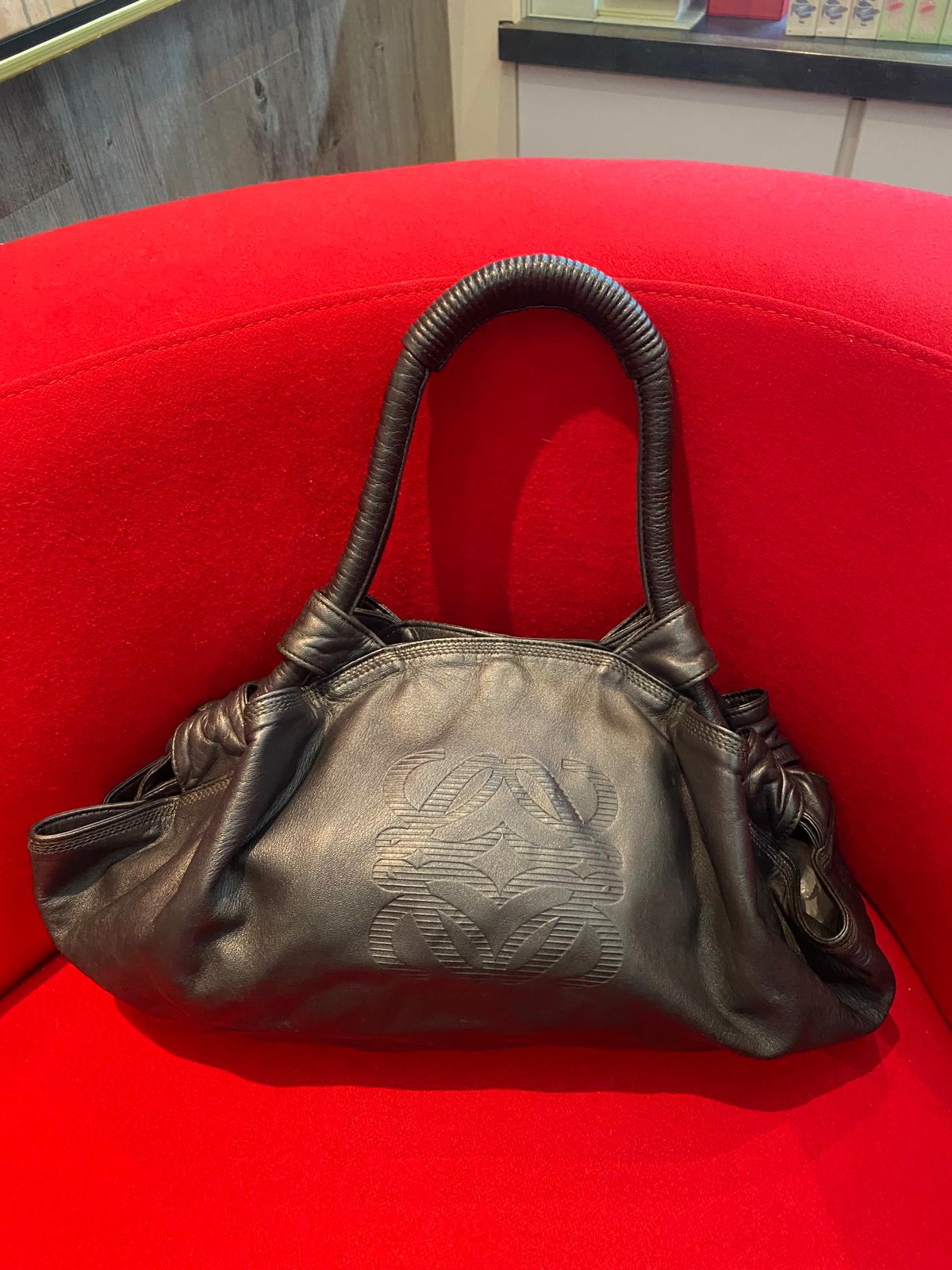 Loewe Brown Leather Nappa Aire Hobo Shoulder Bag (small)