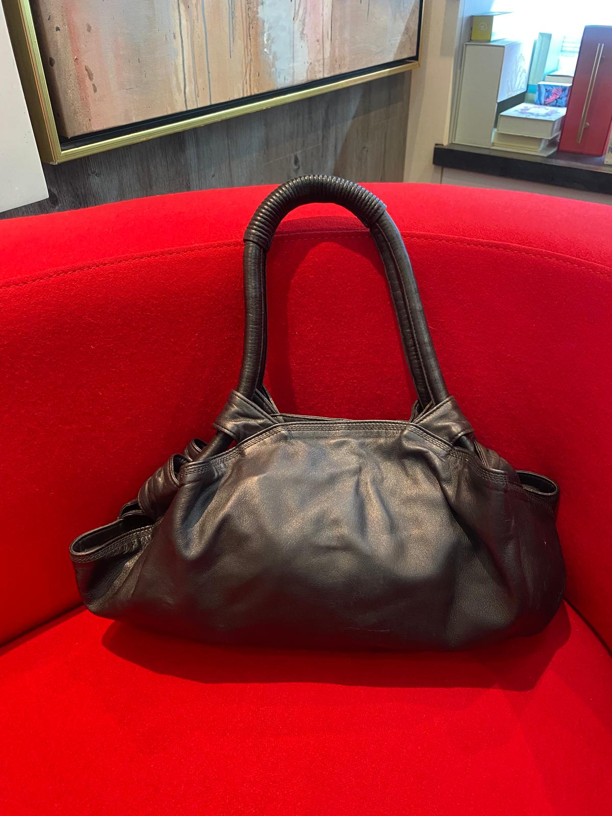Loewe Brown Leather Nappa Aire Hobo Shoulder Bag (small)